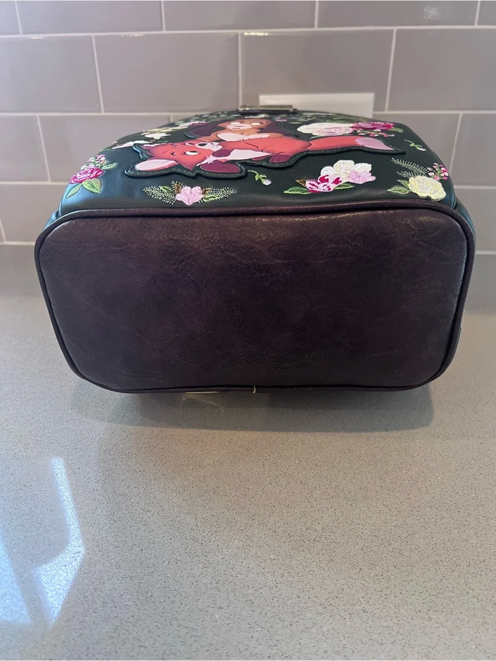 NWT Loungefly Disney The Fox and The Hound Copper & Todd Floral Mini Backpack